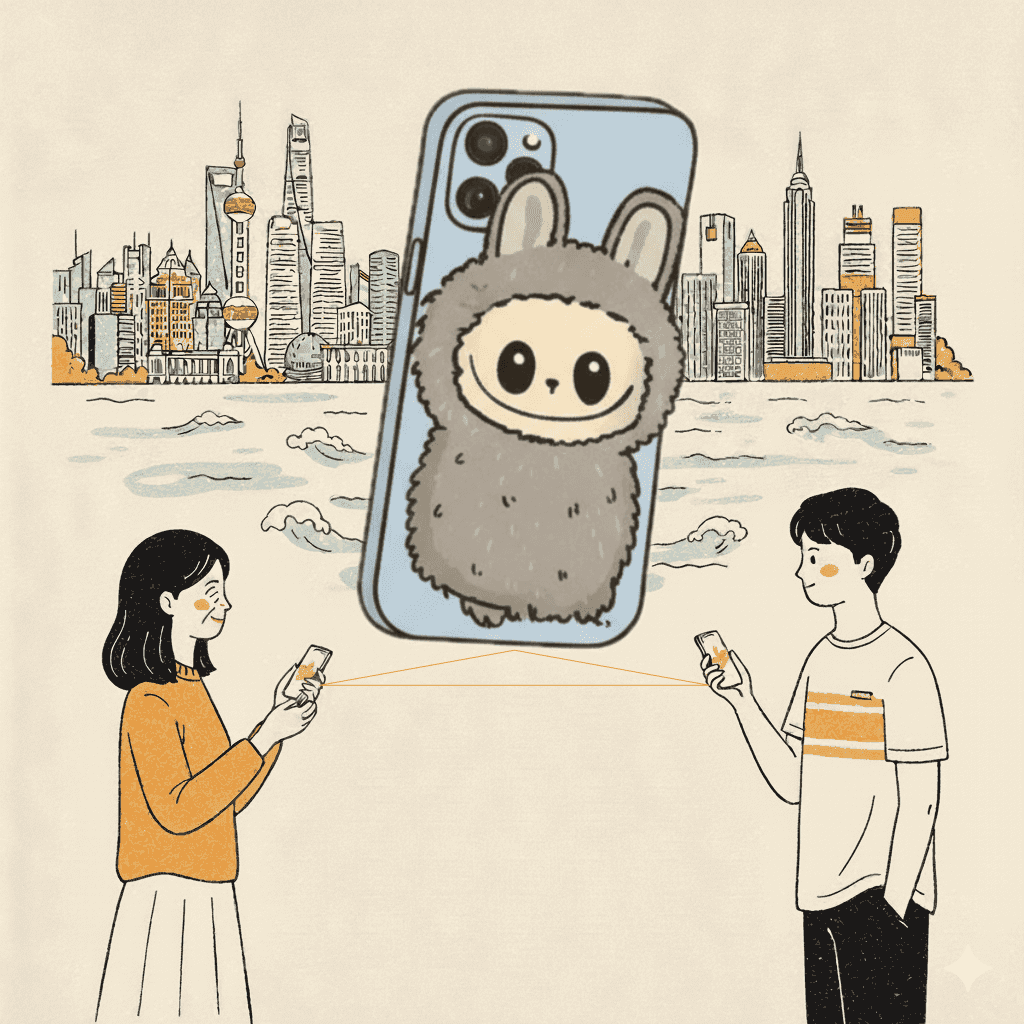 Mother and son connected through Labubu across Shanghai and New York