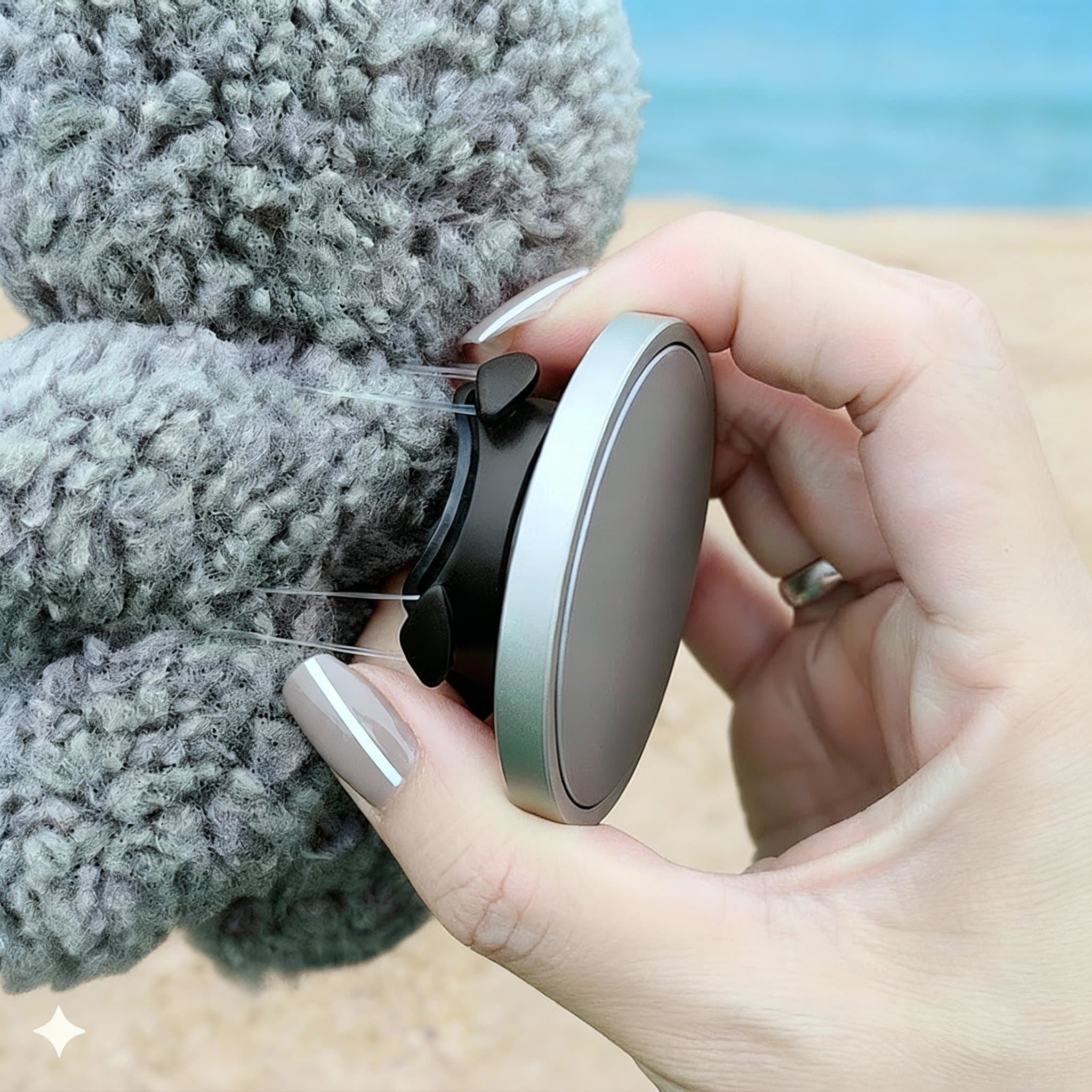 Hand holding iPhone with SnapBoo